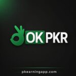 OK PKR APK latest version download screen showing a mobile reward app interface in Pakistan with simple gaming activities and Easypaisa and JazzCash earning options for Android users.